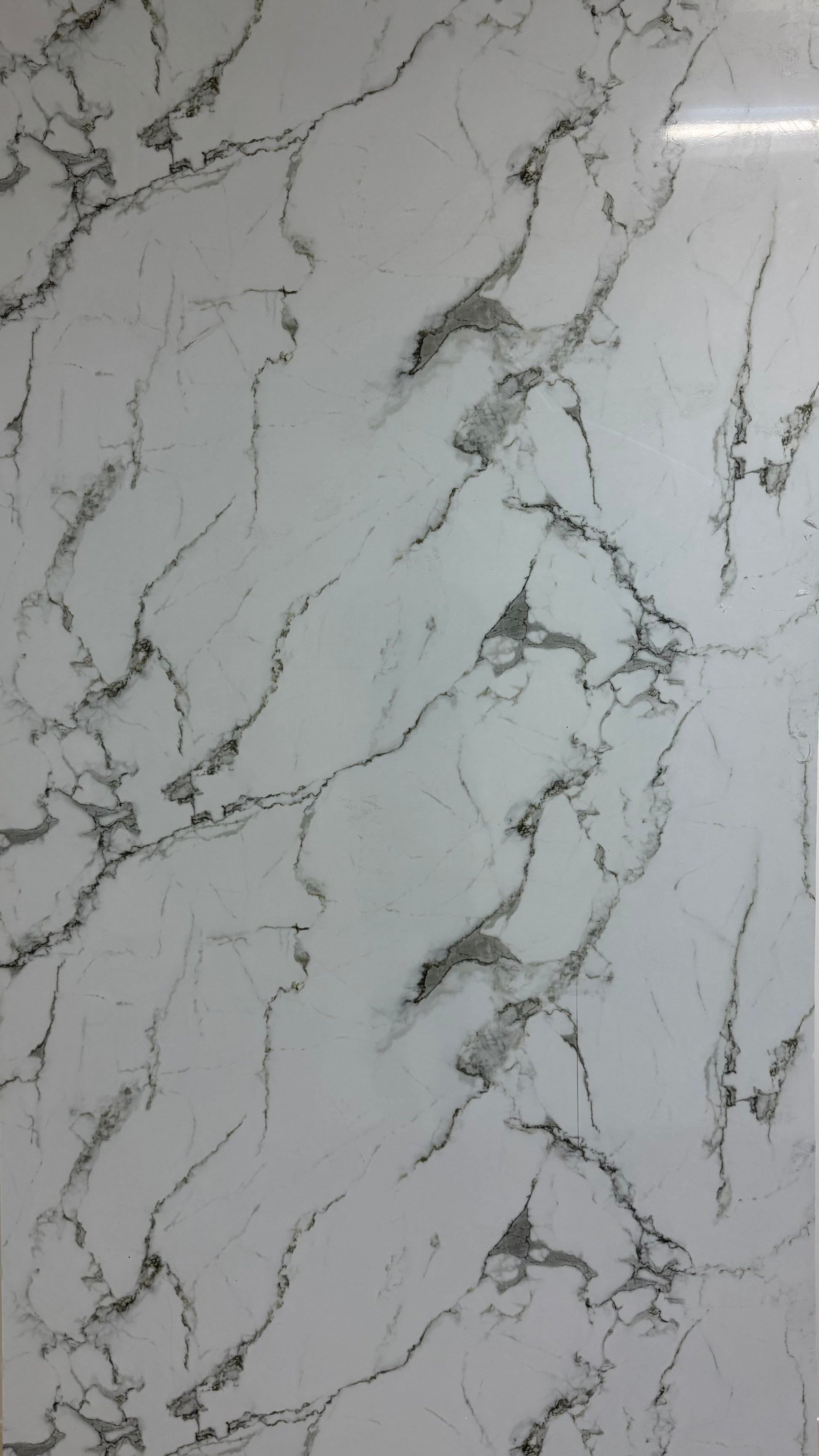 Panneau Mural UV en PVC effet marbre, Nuance de gris , 4x8 pied 3mm - Panore