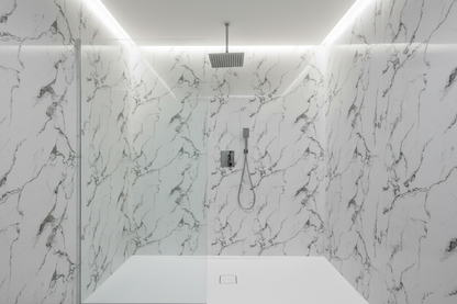 Panneau Mural UV en PVC effet marbre, Nuance de gris , 4x8 pied 3mm - Panore