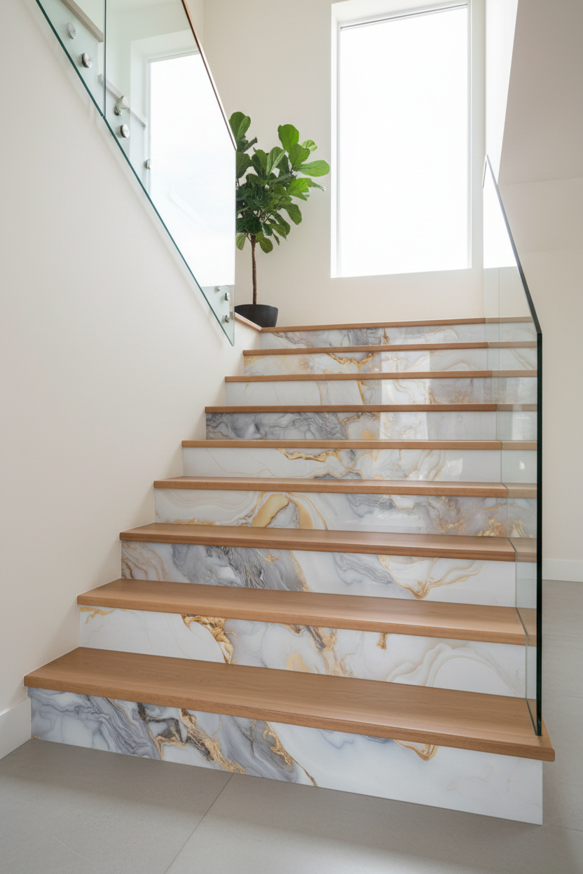 Panneau Mural UV en PVC effet marbre, Or aquatique , 4x8 pied 3mm - Panore