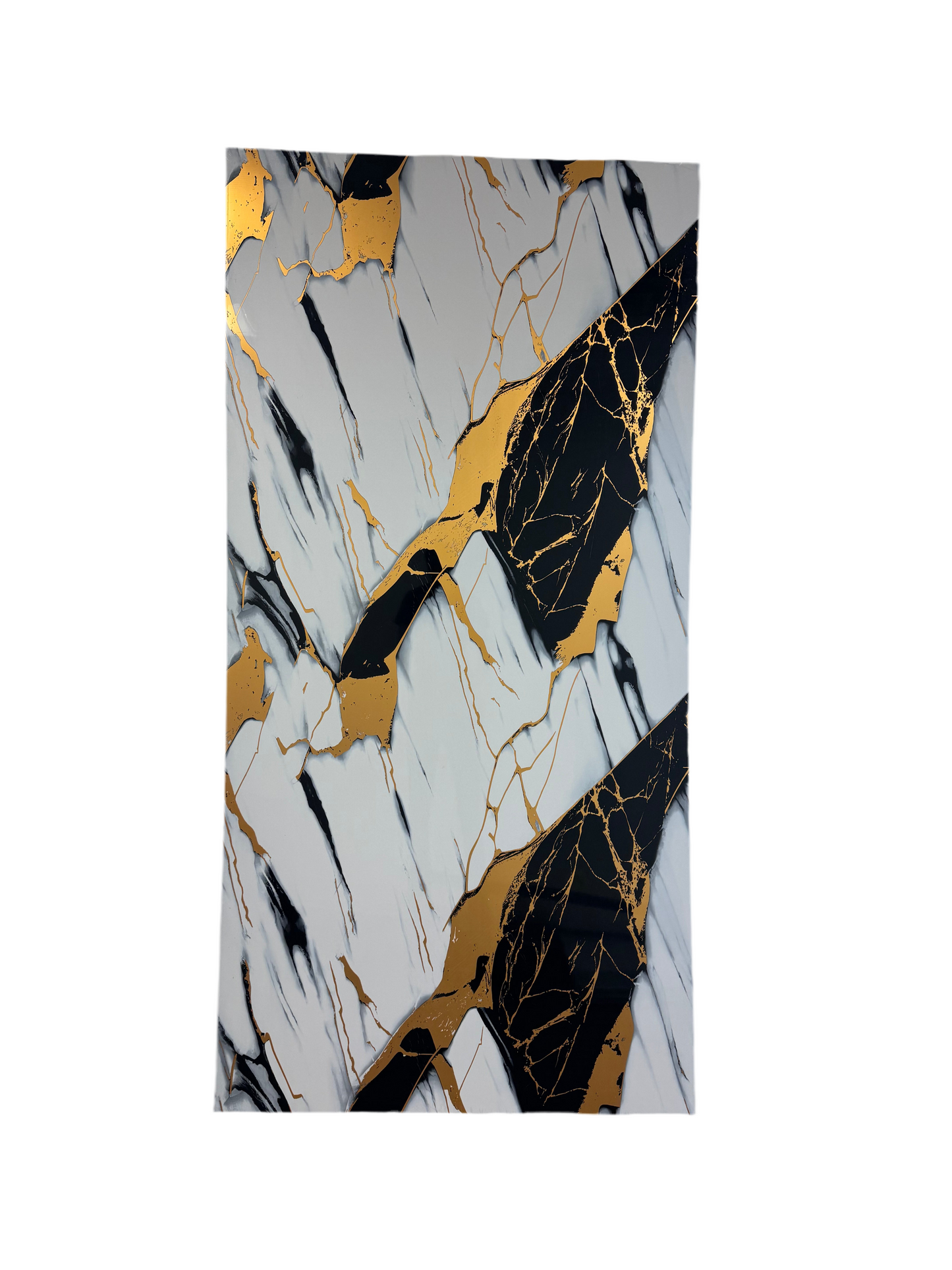 Panneau Mural UV en PVC effet marbre, Or noir , 4x8 pied 3mm | Panore - Panore