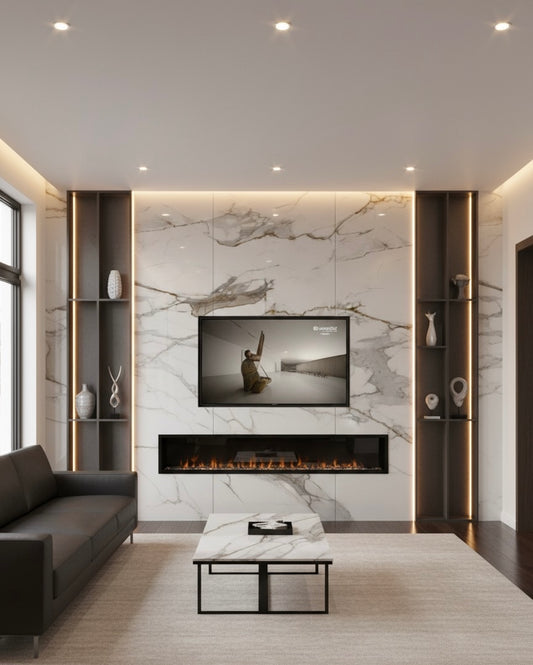 Panneau Mural UV en PVC effet marbre, Terracotta , 4x8 pied 3mm | Panore - Panore