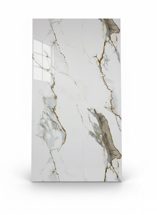 Panneau Mural UV en PVC effet marbre, Terracotta , 4x8 pied 3mm | Panore - Panore