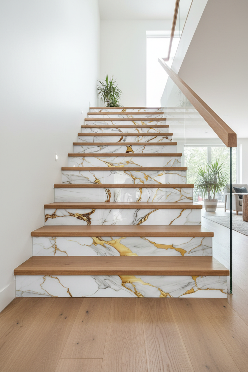 Panneau Mural UV en PVC effet marbre, Toile doré , 4x8 pied 3mm | Panore - Panore