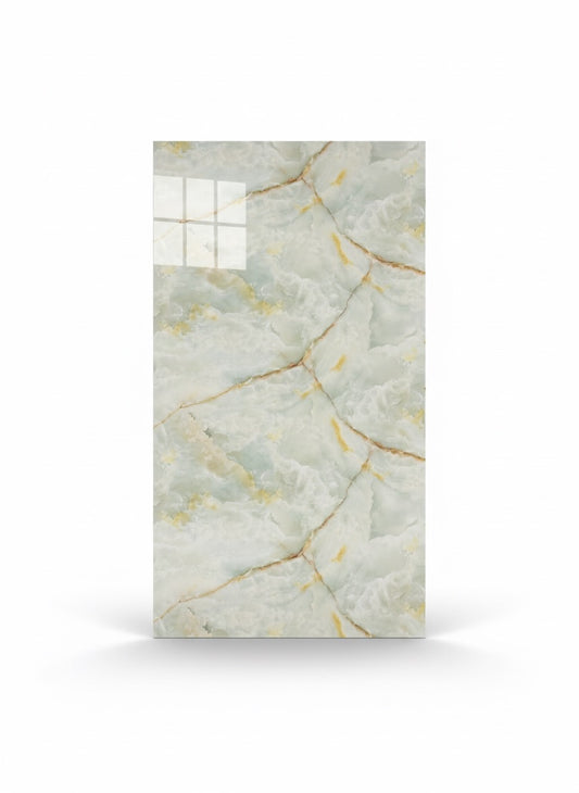 Panneau Mural UV en PVC effet marbre, Vert végétale , 4x8 pied 3mm | Panore - Panore