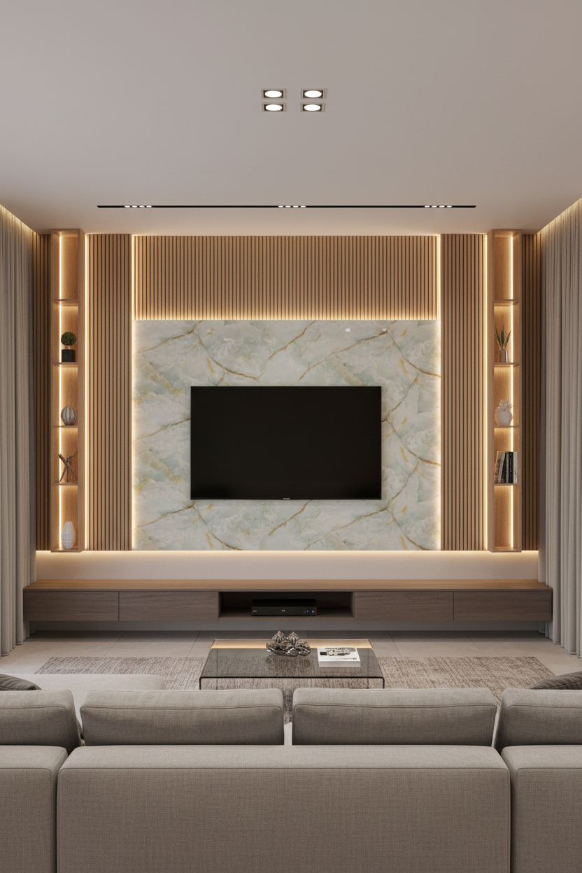 Panneau Mural UV en PVC effet marbre, Vert végétale , 4x8 pied 3mm | Panore - Panore