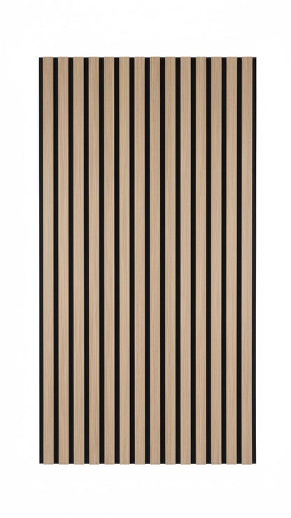 Panneau acoustique en latte de bois Chêne Blanc, 2x8 pied - Panore