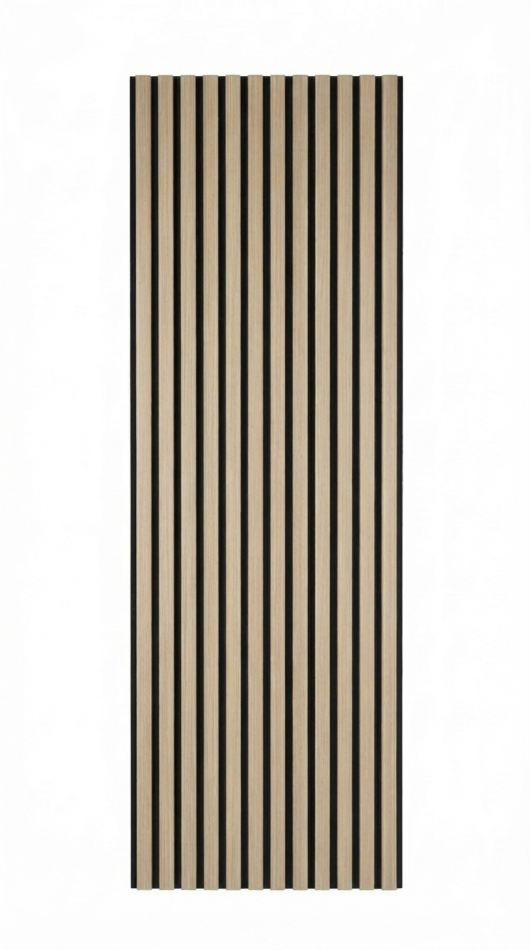 Panneau acoustique en latte de bois Chêne Blanc, 2x8 pied - Panore