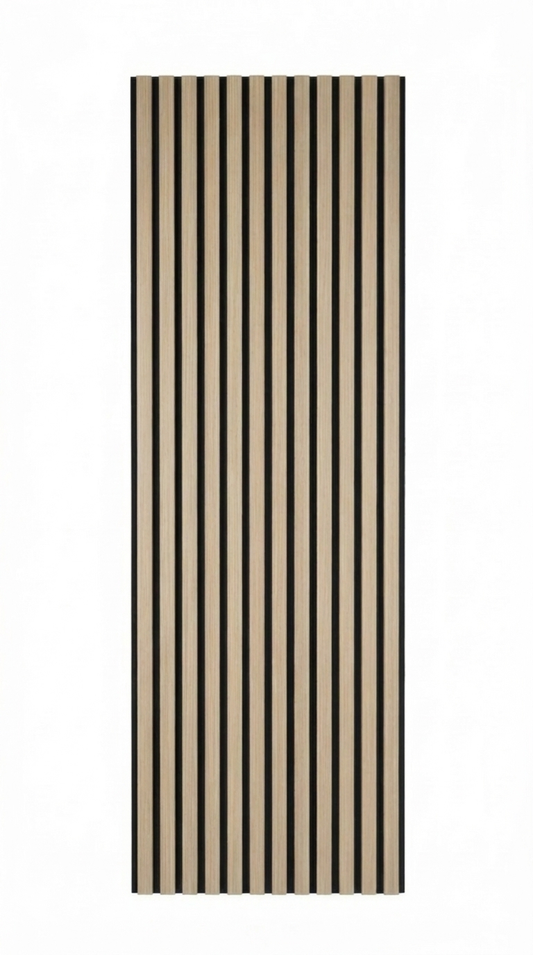 Panneau acoustique en latte de bois Chêne Blanc, 2x8 pied - Panore