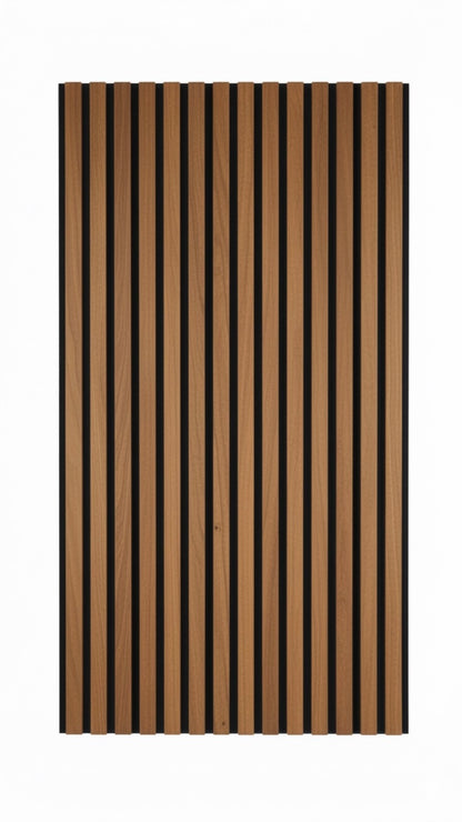 Panneau acoustique en latte de bois Marron, 2x8 pied - Panore