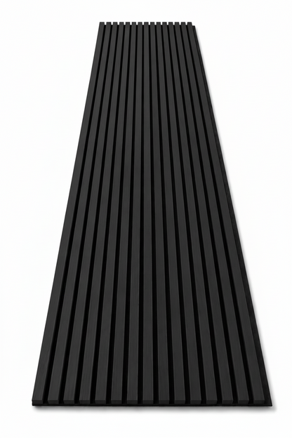 Panneau acoustique en latte de bois Noir, 2x8 pied - Panore