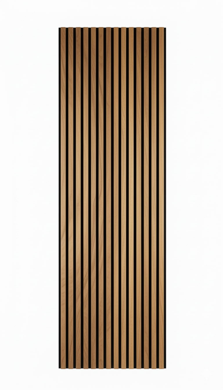 Panneau acoustique en latte de bois Noyer, 2x8 pied - Panore