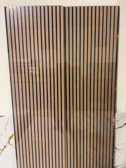 Panneau acoustique en latte de bois Noyer, 2x8 pied - Panore