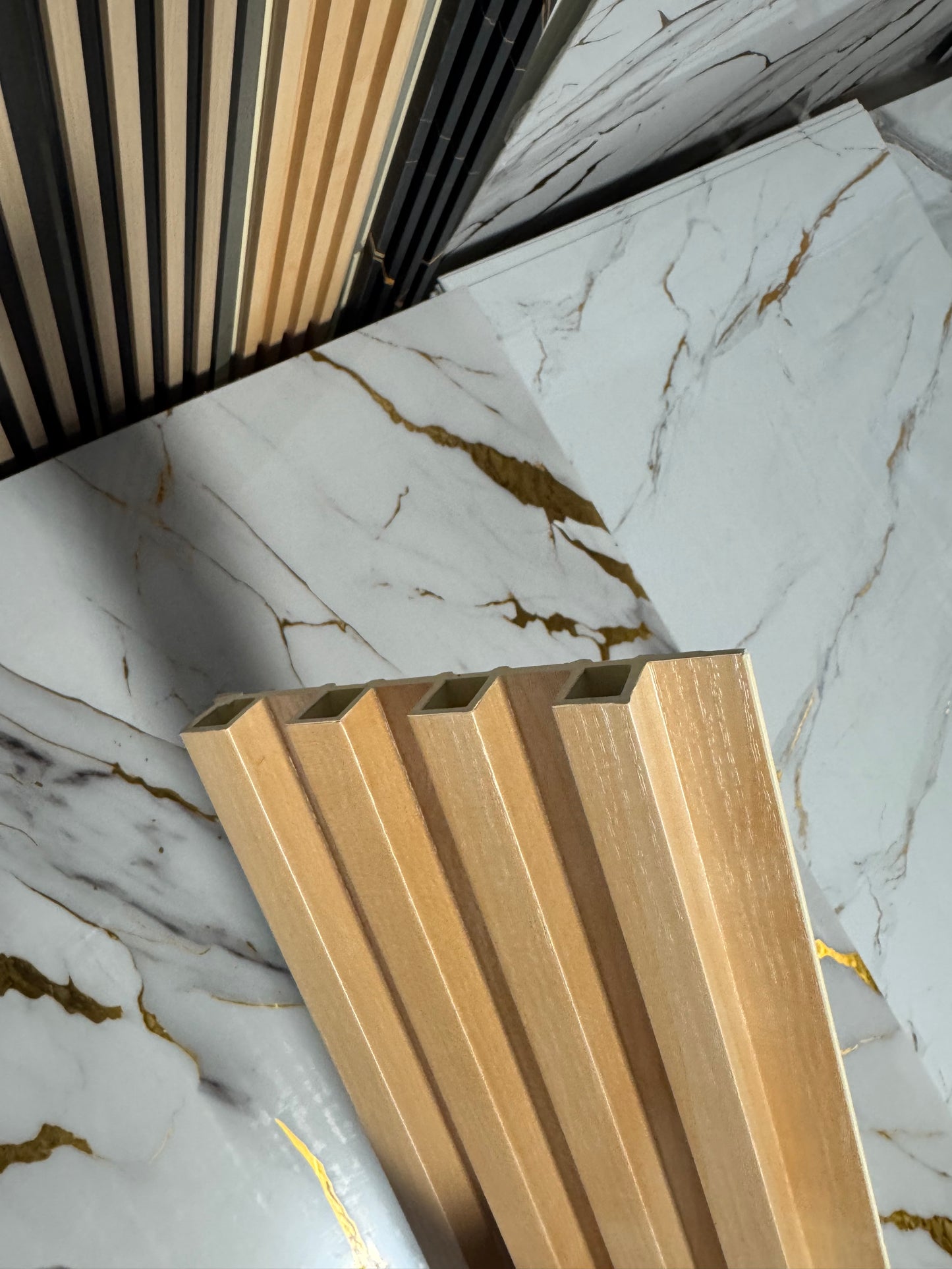 Panneau en WPC, Beige, 0,5 x 9,5 pied x 24 mm - Panore