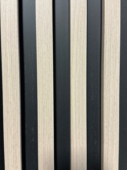 Panneau en WPC, Brun clair et noir, 0,5 x 9,5 pied x 24 mm - Panore