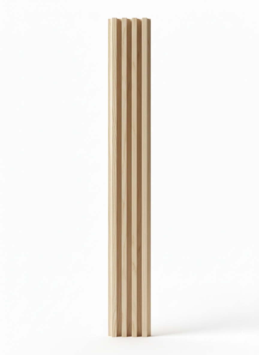 Panneaux cannelés en WPC, Beige, 0,5 x 9,5 pied x 24 mm (10 panneaux/boite) - Panore
