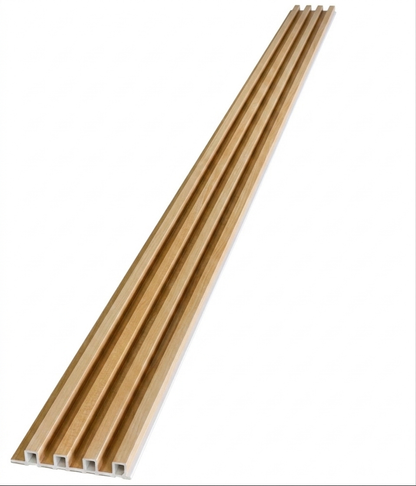 Panneaux cannelés en WPC, Beige, 0,5 x 9,5 pied x 24 mm (10 panneaux/boite) - Panore
