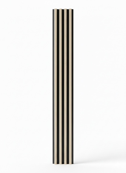 Panneaux cannelés en WPC, Brun clair et noir, 0,5 x 9,5 pied x 24 mm (10 panneaux/boite) - Panore