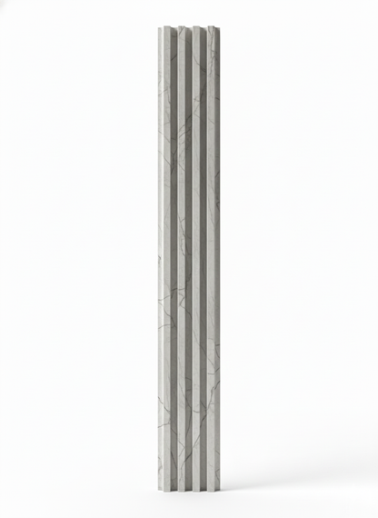 Panneaux cannelés en WPC, Gris veine noir, 0,5 x 9,5 pied x 24 mm (10 panneaux/boite) - Panore