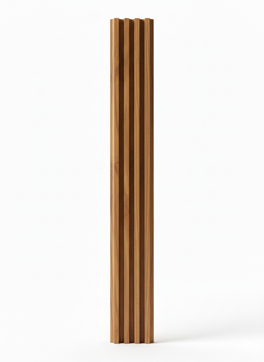 Panneaux cannelés en WPC, Marron, 0,5 x 9,5 pied x 24 mm (10 panneaux/boite) - Panore
