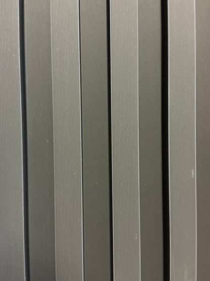 Panneaux cannelés en WPC, Noir, 0,5 x 9,5 pied x 24 mm (10 panneaux/boite) - Panore