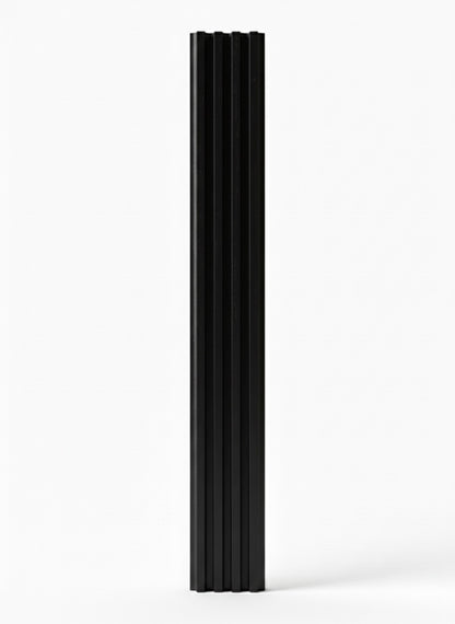 Panneaux cannelés en WPC, Noir, 0,5 x 9,5 pied x 24 mm (10 pièces/boites) - Panore