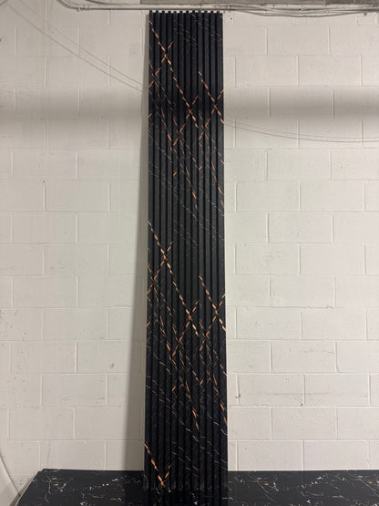 Panneaux cannelés en WPC, Noir veine dorée, 0,5 x 9,5 pied x 24 mm (10 panneaux/boite) - Panore