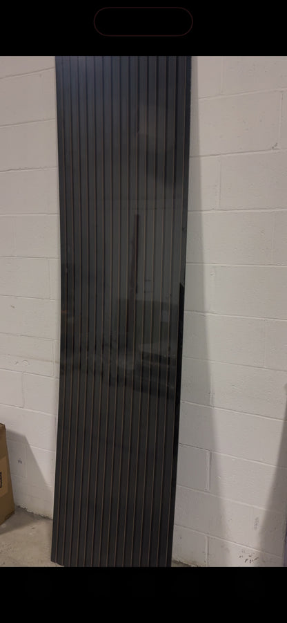 Panneau acoustique en latte de bois Noir, 2x8 pied
